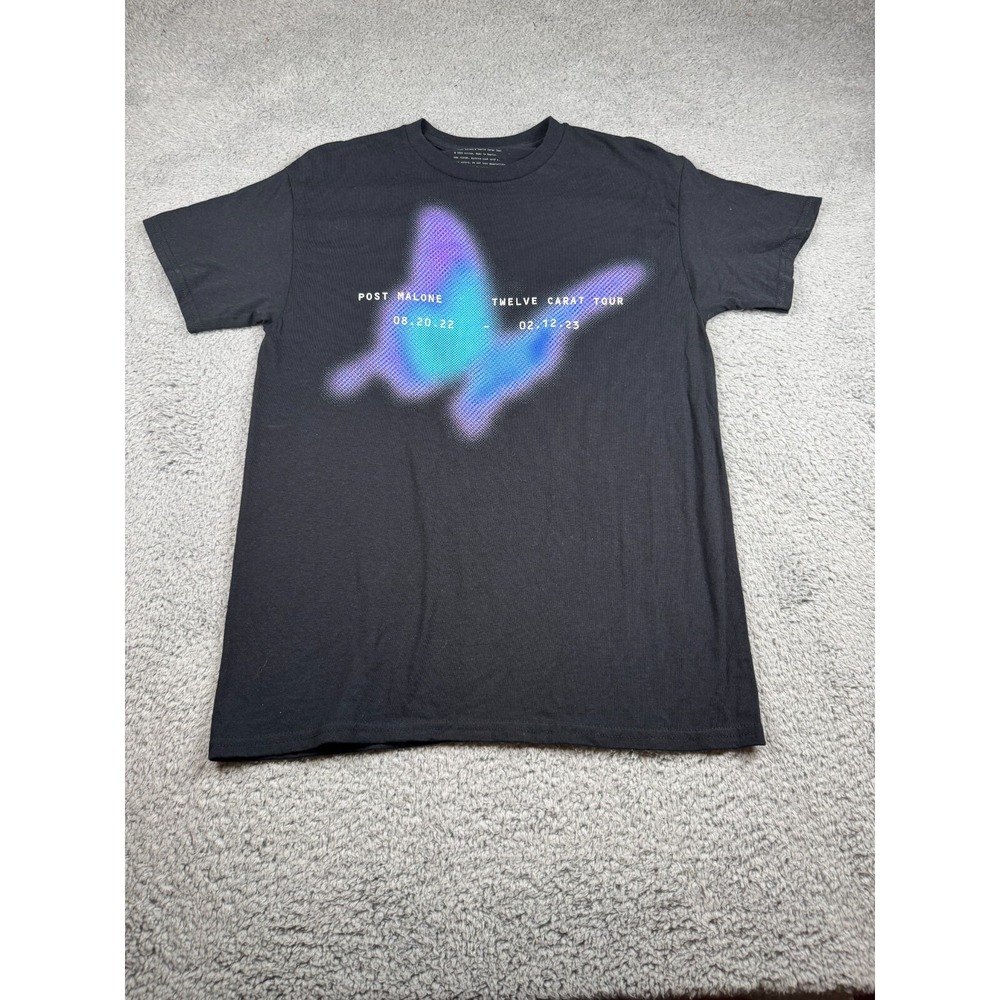 2022 Post Malone Twelve Carat Tour Tee T Shirt Butterfly Medium